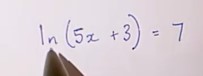 Solve a natural logarithm problem by raising to the value of e